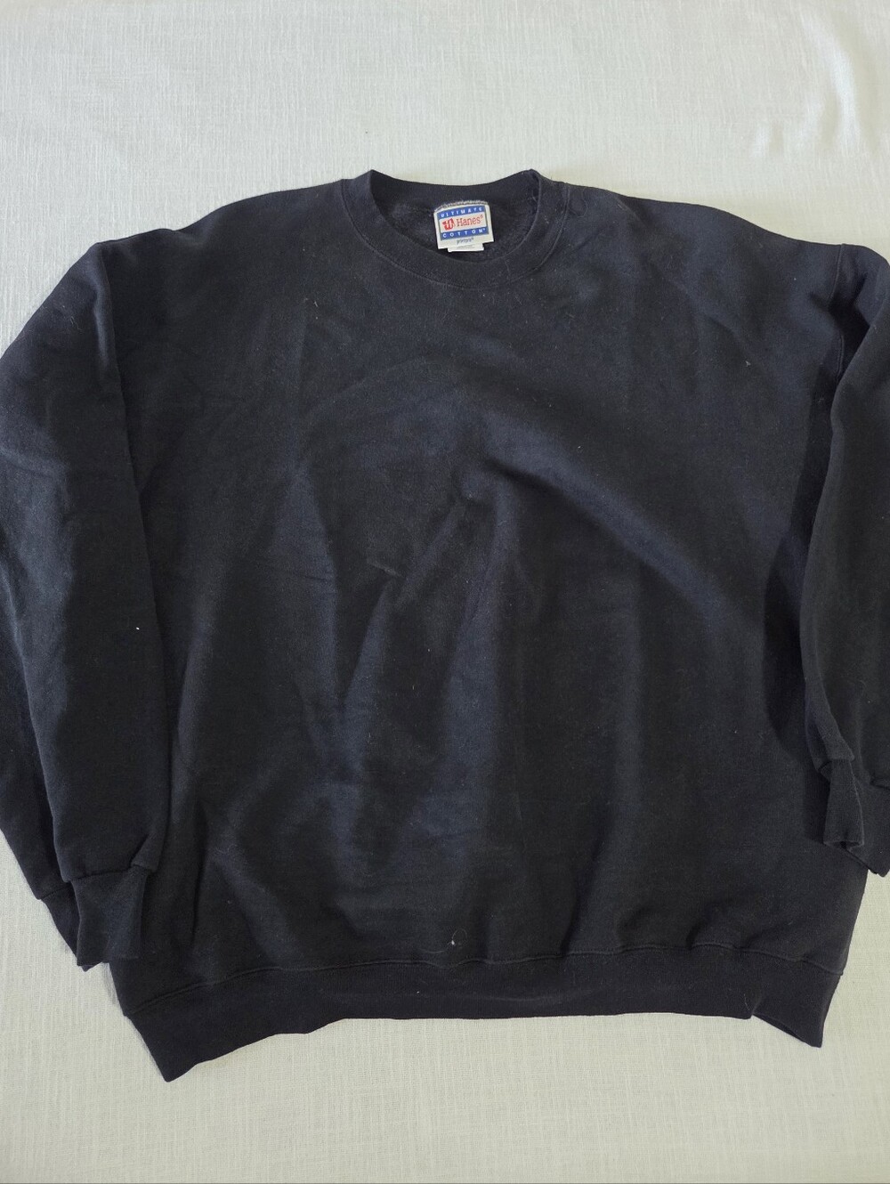 Vintage Hanes Black Crewneck Sweatshirt - Classic Everyday Pullover XL